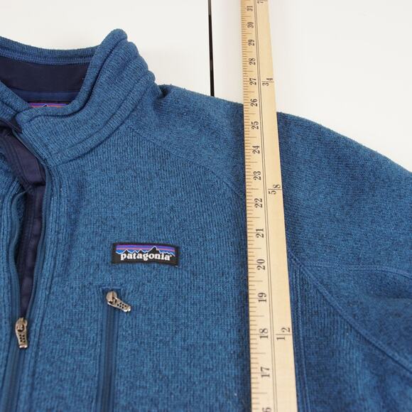 Patagonia Better Sweater 1/4 Zip Fleece Blue Pullove Mens Sz M - Picture 4 of 12